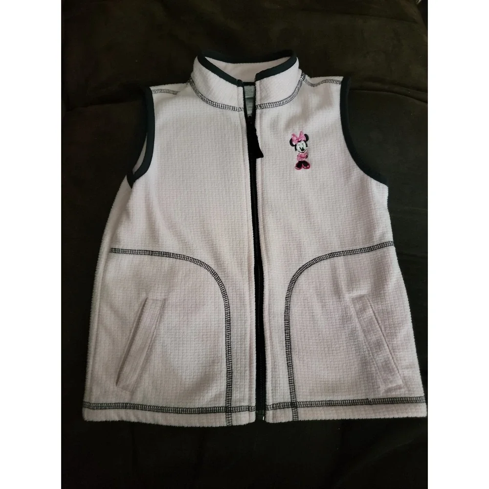 The disney store minnie mouse light pink vest size medium 7 8‎